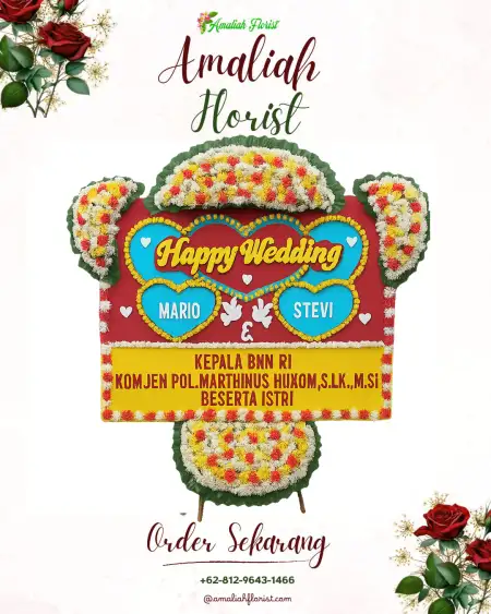 Papan Bunga Pernikahan Banda